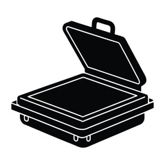 a griddle silhouette on  white background.