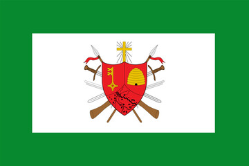 Flag of the municipality of Magangue (Bolivar), Flag background. Vector illustration