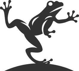Frog silhouette vector