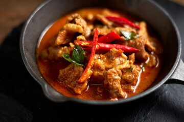 Thai food Pork red curry