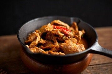 Thai food Pork red curry