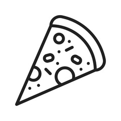 Slice of Pizza icon vector image. Suitable for mobile apps, web apps and print media.