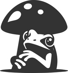 Frog silhouette vector