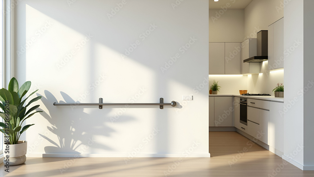 Poster high resolution photostock image of innovative adaptive living solutions: modern accessible design e