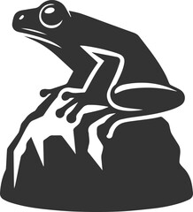 Frog silhouette vector