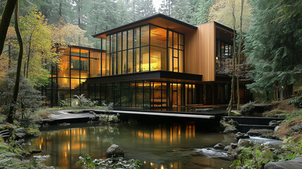 Obraz premium house in the forest