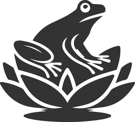 Frog silhouette vector