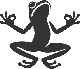 Frog silhouette vector