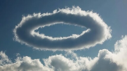 Ring of clouds in the sky