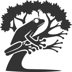 Frog silhouette vector