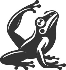 Frog silhouette vector
