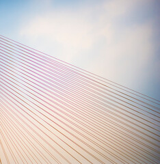 Abstract background of cable-stayed bridge in Bangkok, Thailand.