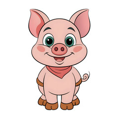 pig, animal, cartoon, vector, pink, illustration, piglet, baby, farm, piggy, cute, pork, mammal, character, happy, isolated, pet, comic, smile, fun, drawing, funny, fat, cat, hippo