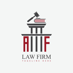 modern law firm justice logo design vector graphic template.	