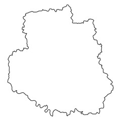 Detailed Outline Map of Vinnytsia Oblast, Ukraine