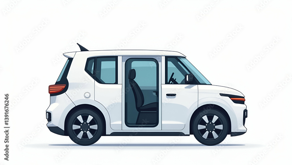 Aufkleber flat innovative future mobility robotics drive transformative urban transit solutions with integrate