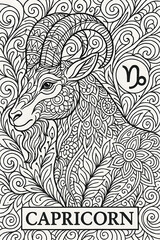 Coloring, Therapy, Animals, Capricorn