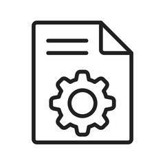 Document Settings icon vector image. Suitable for mobile apps, web apps and print media.