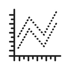 Dotted Graphs icon vector image. Suitable for mobile apps, web apps and print media.