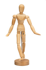 Wooden figurine of a little man. The figurine can be placed in different positions. It is usually used by illustrators who draw people in motion.