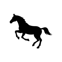 Silhouette Horse of running 