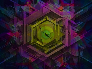 abstract technology background Colorful Geometric Abstract Design