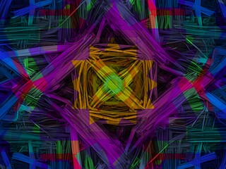 Abstract Geometric Pattern with Vibrant Colors