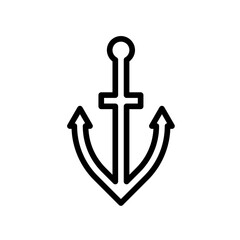Anchor icon vector image. Suitable for mobile apps, web apps and print media.