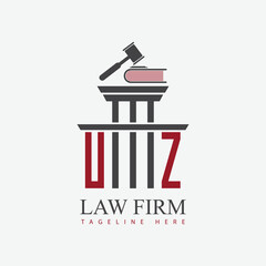 modern law firm justice logo design vector graphic template.	