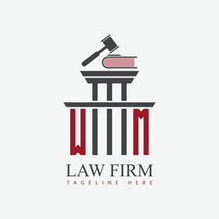 modern law firm justice logo design vector graphic template.	