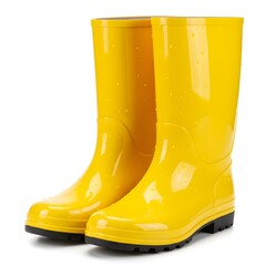 Bright Yellow Rain Boots, Perfect for Rainy Days