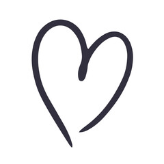 Hand Drawn Scribble Doodle Heart
