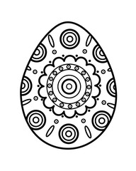 Intricate Easter Egg Mandala Design Vector Illustration