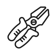 Pliers II icon vector image. Suitable for mobile apps, web apps and print media.