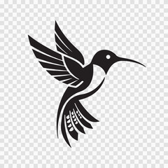 Elegant Tribal Hummingbird Vector Illustration