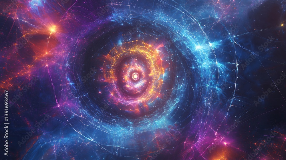 Poster distant galaxies stretch into glowing ribbons as gravity bends their light, revealing the invisible 