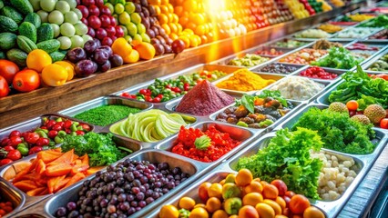 Obraz premium Fresh Produce Display at Market