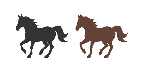 Horse silhouette vector isolated on white background. Beautiful Black And White Horse Head Silhouette vector design. Image for logo, design and tattoo.