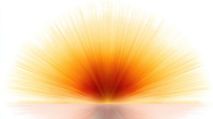 Obraz premium Abstract geometric sun with symmetrical rays in warm colors, radiating energy and light