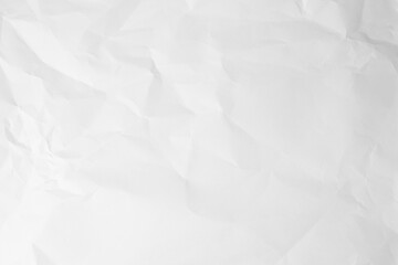 White Paper Texture background. Crumpled white paper abstract shape background with space paper for text. Clean white paper, wrinkled, abstract background.