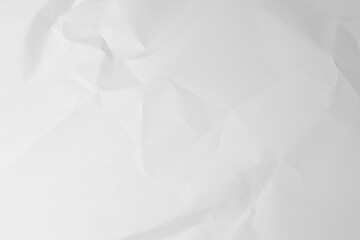 White Paper Texture background. Crumpled white paper abstract shape background with space paper for text. Clean white paper, wrinkled, abstract background.