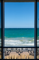 Saint Malo Brittany France. View on the Grand plage du Sillon and the Ocean