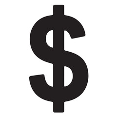 dollar sign isolated on white