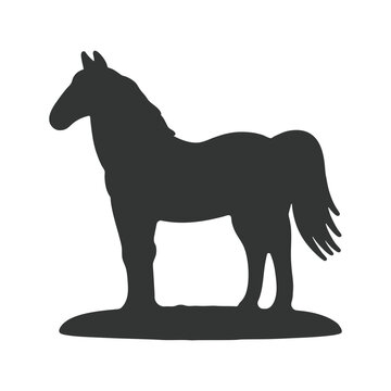 Horse silhouette vector isolated on white background. Beautiful Black And White Horse Head Silhouette vector design. Image for logo, design and tattoo.