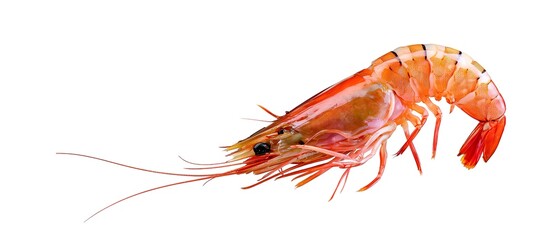 shrimp raw isolated on white background