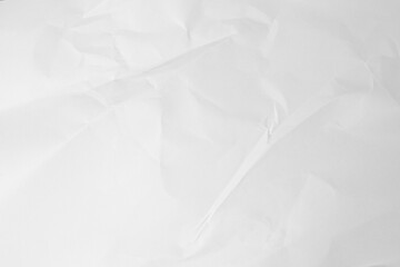 White Paper Texture background. Crumpled white paper abstract shape background with space paper for text. Clean white paper, wrinkled, abstract background.