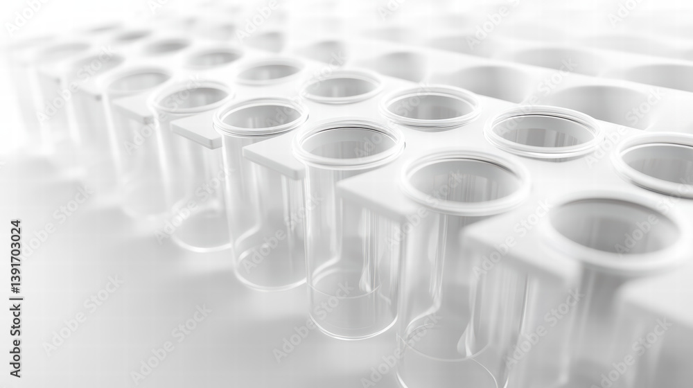 Poster science lab setup: an intriguing close-up view showcases a meticulously arranged array of transparen