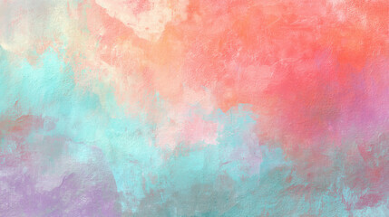 Fototapeta premium Colorful abstract wall art with soft pastel hues creating serene atmosphere