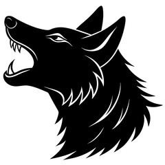 wolf head vector