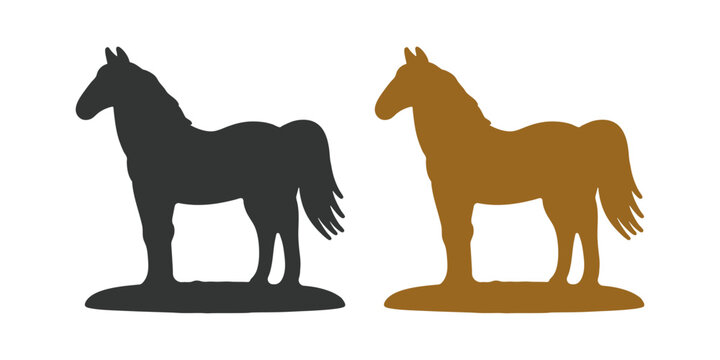 Horse silhouette vector isolated on white background. Beautiful Black And White Horse Head Silhouette vector design. Image for logo, design and tattoo.